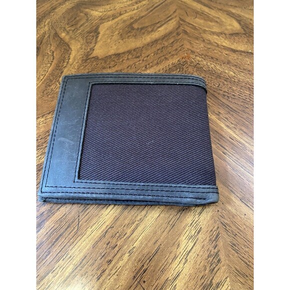 Wolverine Canvas Leather Bifold Wallet Black Unused - Picture 2 of 5